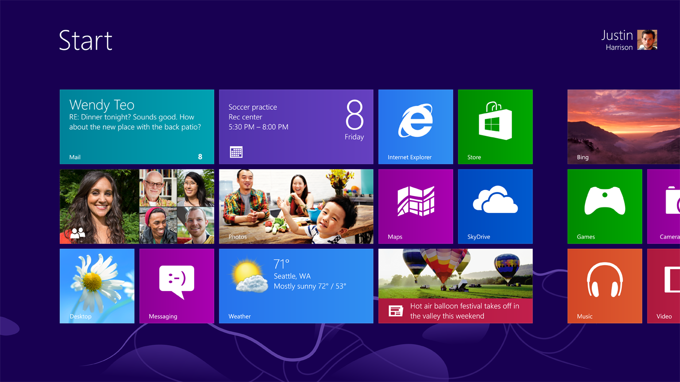 Windows 8 Metro Interface Desktop (2012)